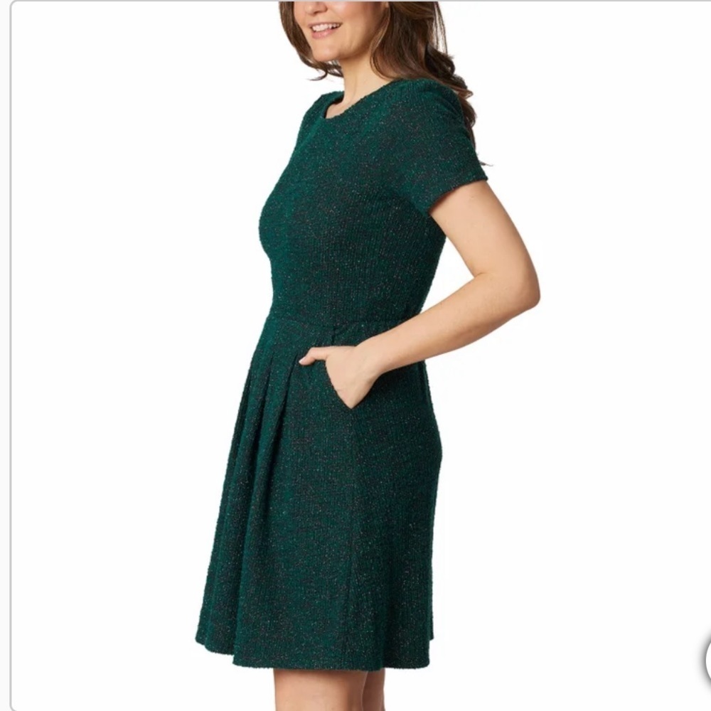 Draper James RSVP Elegant Forest Green Knit Mini Dress, Women’s Sz S - Picture 12 of 13